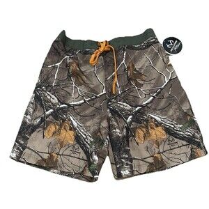 Realtree Xtra Green Swim Shorts Board NWT Tree Trails Camo Nature Outdoor